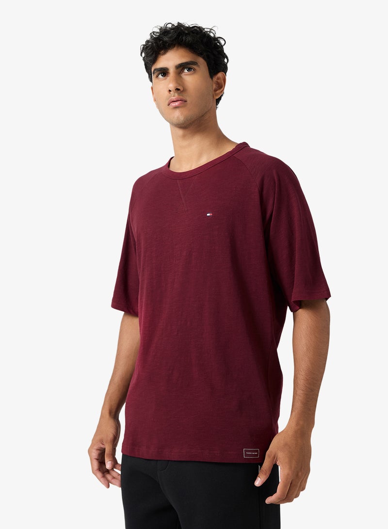 TOMMY HILFIGER Textured Raglan Sleeve Lounge T-Shirt - Image 1